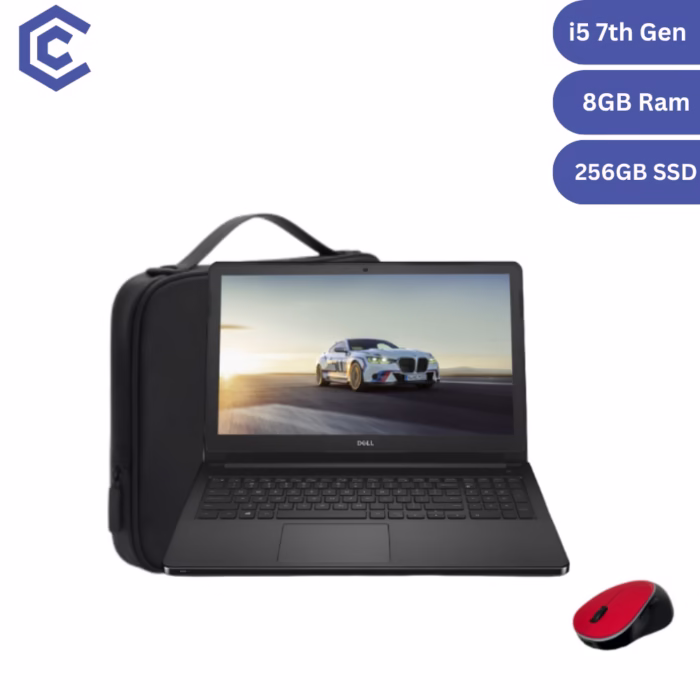 Certified Pre-Owned Dell Vostro 15 3000 – Intel Core i5 7th Gen – 8GB RAM – 256GB SSD – Best Quality + Laptop Bag + Wireless Mouse