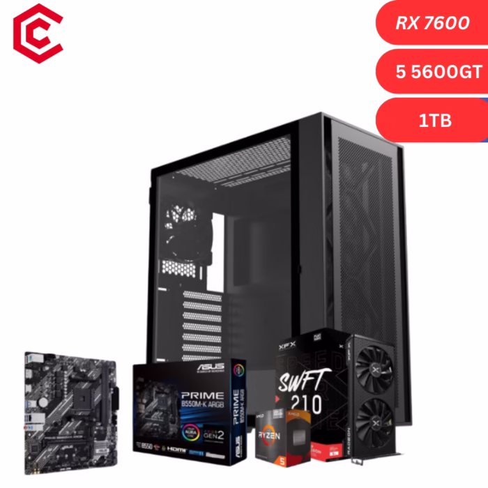 [PreBuilt] Liquid Cooled XFX RX 7600 Ryzen 5 5600GT "InkLine"