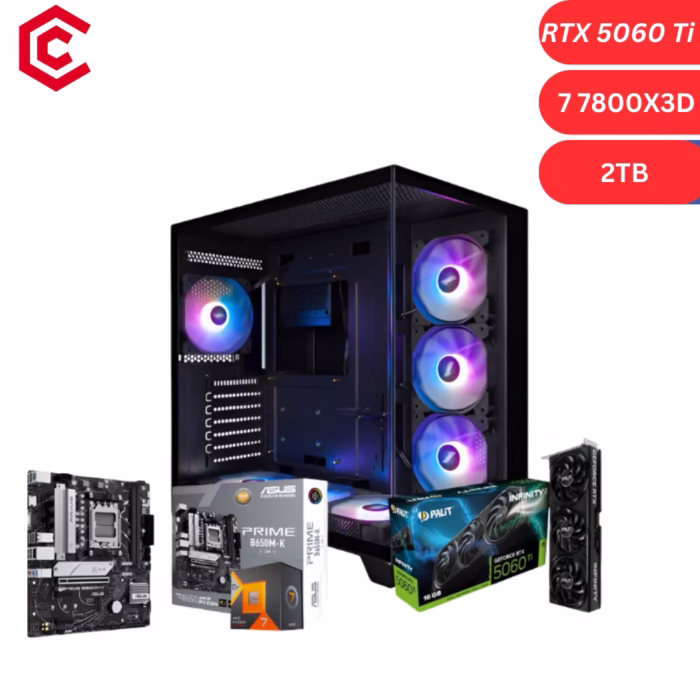 [PreBuilt] Liquid Cooled RTX 5060 Ti Ryzen 7 7800X3D "Player 1"