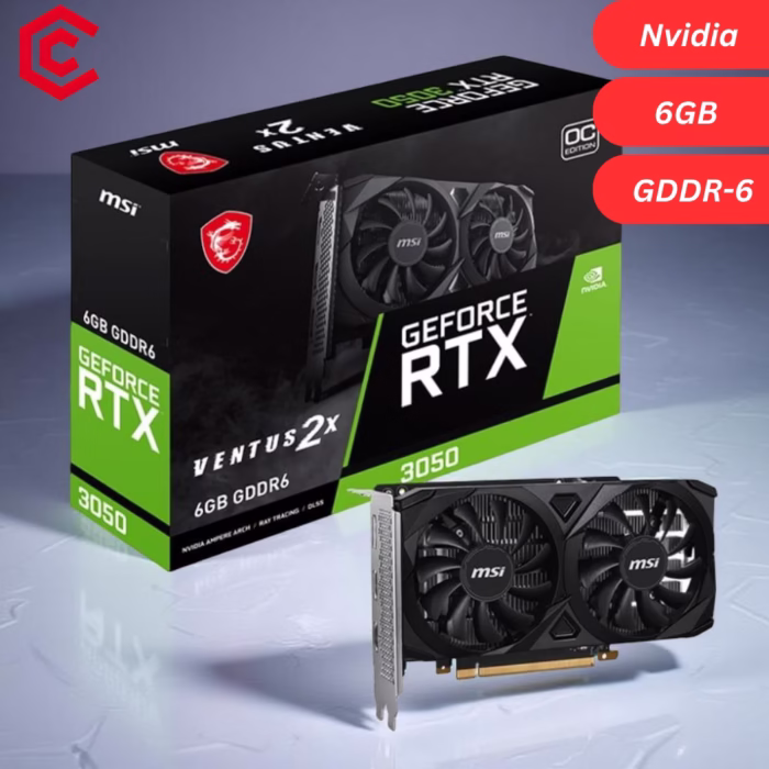 MSI Nvidia GeForce RTX 3050 Ventus 2X 6GB OC Graphics Card