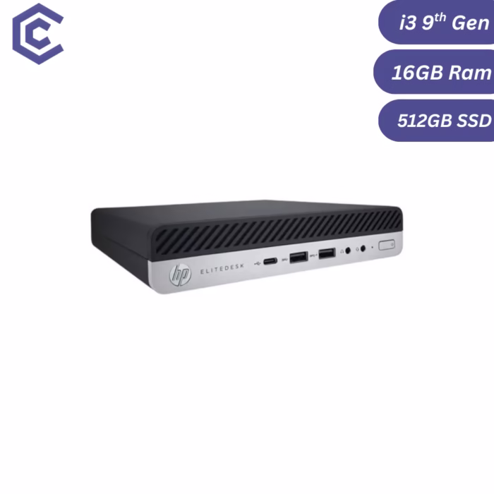 Certified Pre-Owned HP EliteDesk 800 G5 Mini – Intel Core i3 9th Gen 16GB RAM 512GB SSD